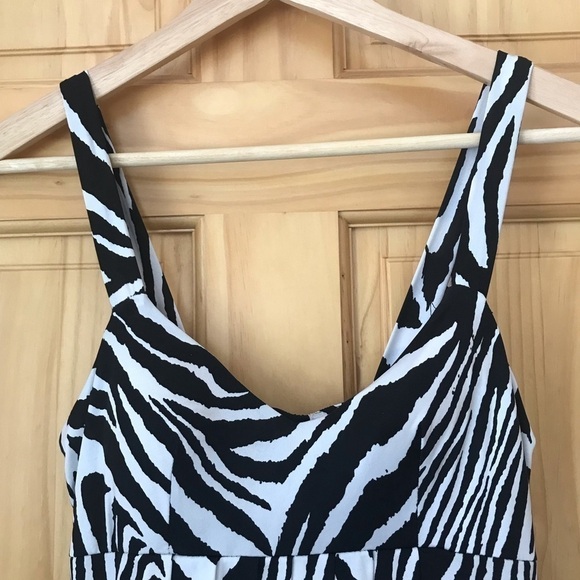 Forever Twentyone zebra print bubble skirt tank dress Jr M - Picture 3 of 5